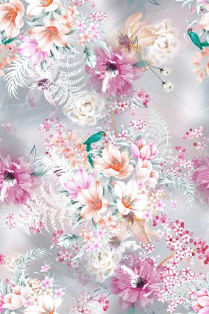 花卉印花华亿平台图片