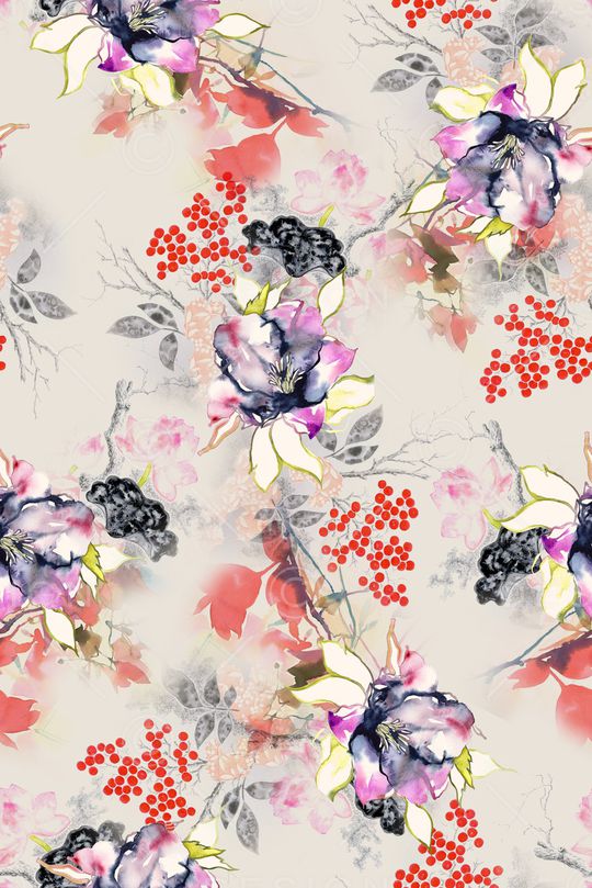 水彩印花华亿平台图片