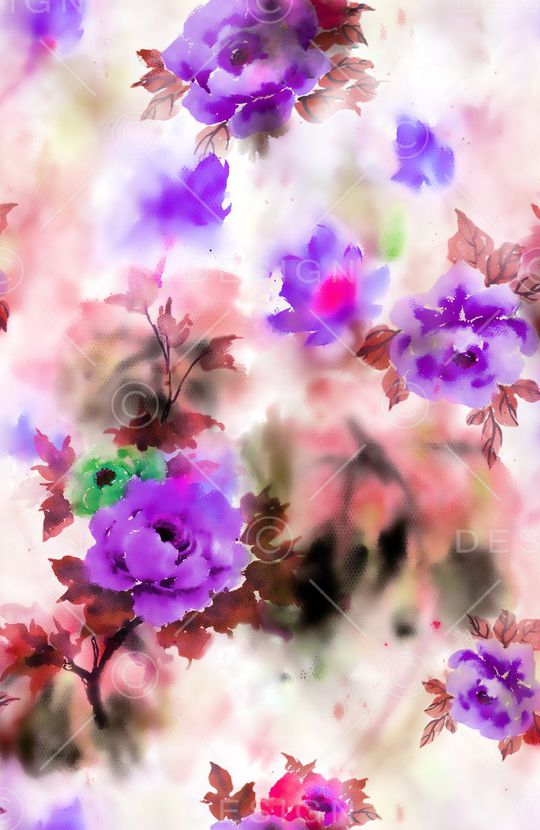 水彩印花华亿平台图片