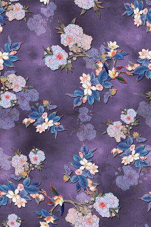 真丝印花华亿平台图片