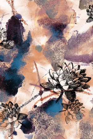 荷花印花华亿平台图片