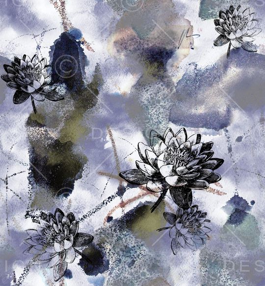 荷花印花华亿平台图片