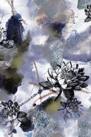 荷花印花华亿平台图片