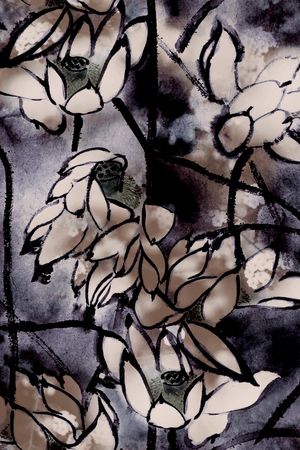 荷花印花华亿平台图片