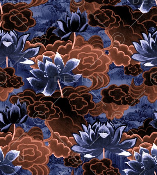 荷花印花华亿平台图片