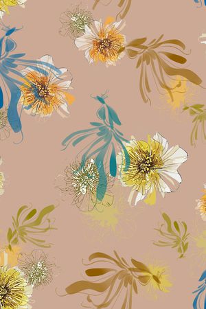 花卉印花华亿平台图片