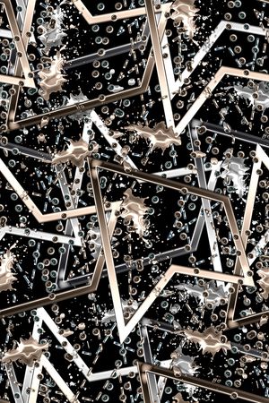 抽象男装印花华亿平台图片