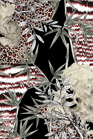 豹纹印花华亿平台图片