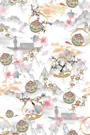 水彩印花华亿平台图片