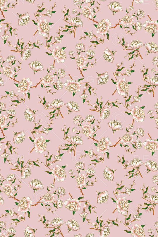 植物小碎花印花华亿平台图片