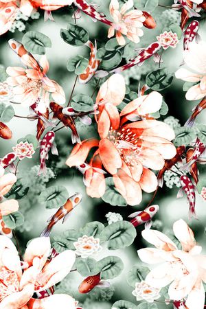 水墨风印花华亿平台图片