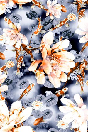 水墨风印花华亿平台图片