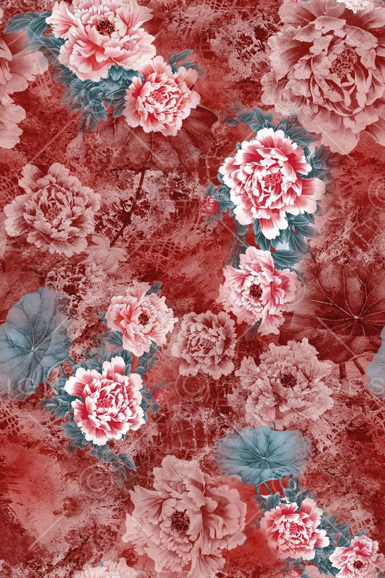 花卉印花华亿平台图片