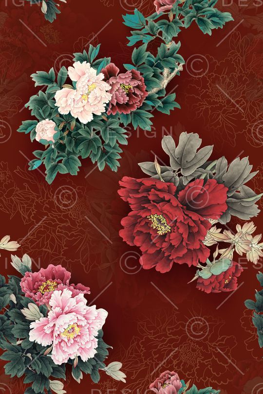 花卉印花华亿平台图片