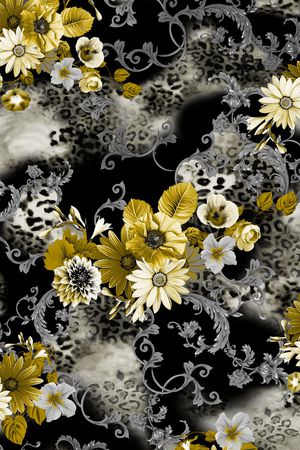 花卉印花华亿平台图片