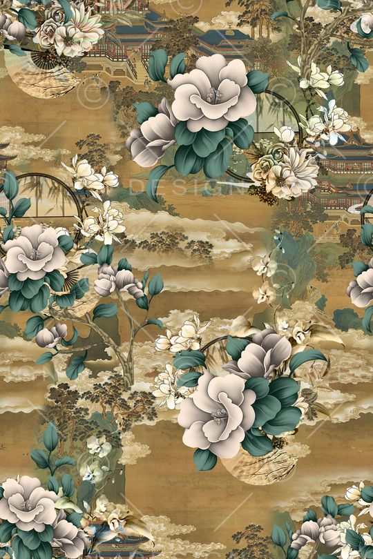 花卉印花华亿平台图片