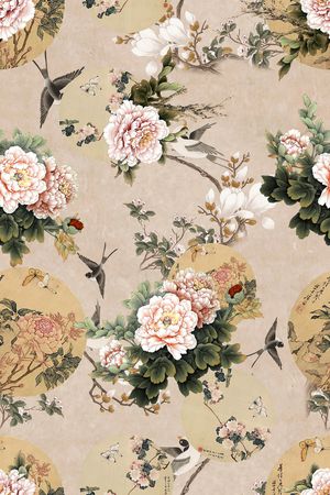 花卉印花华亿平台图片