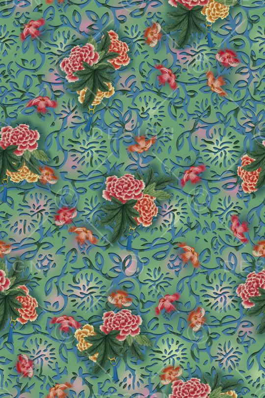 花卉印花华亿平台图片