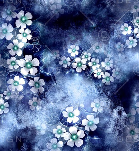 电脑手绘花印花华亿平台图片