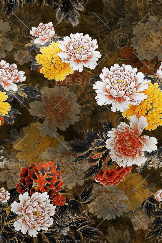 花卉印花华亿平台图片