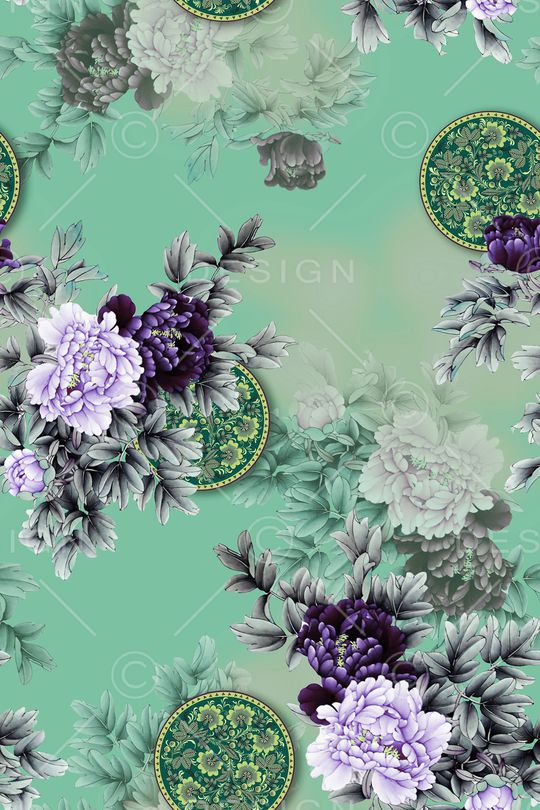 花卉印花华亿平台图片