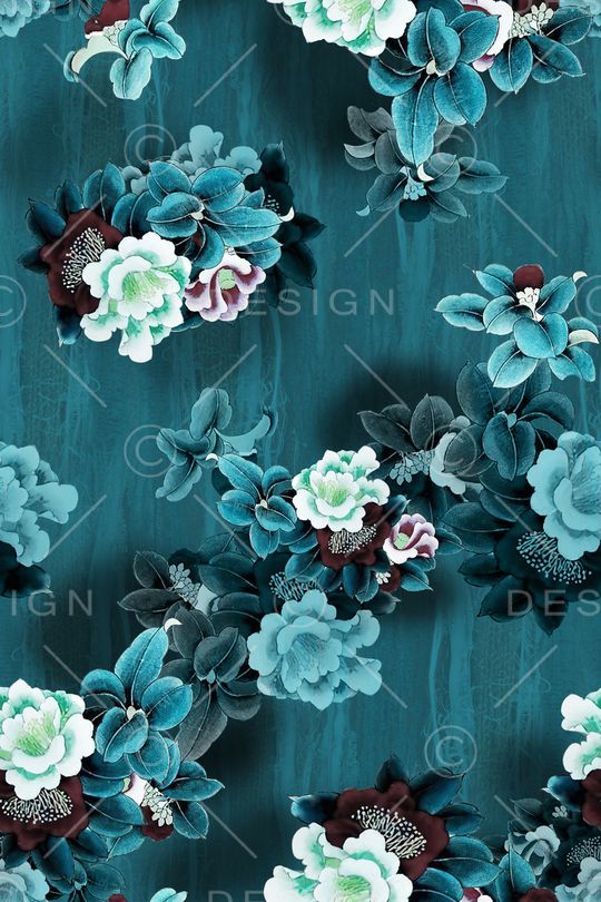 花卉印花华亿平台图片