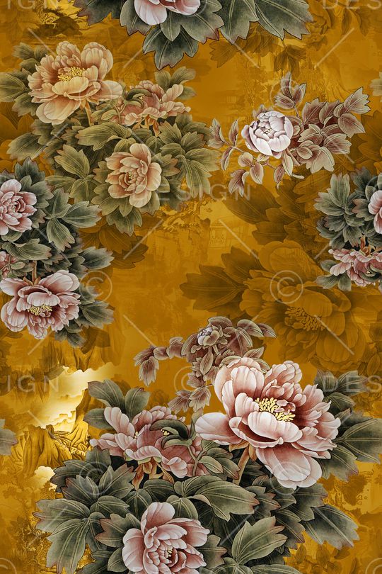 花卉印花华亿平台图片