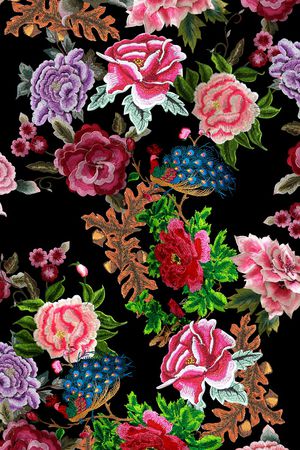 孔雀印花华亿平台图片