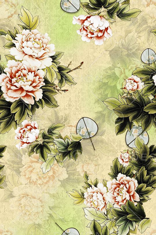 花卉印花华亿平台图片