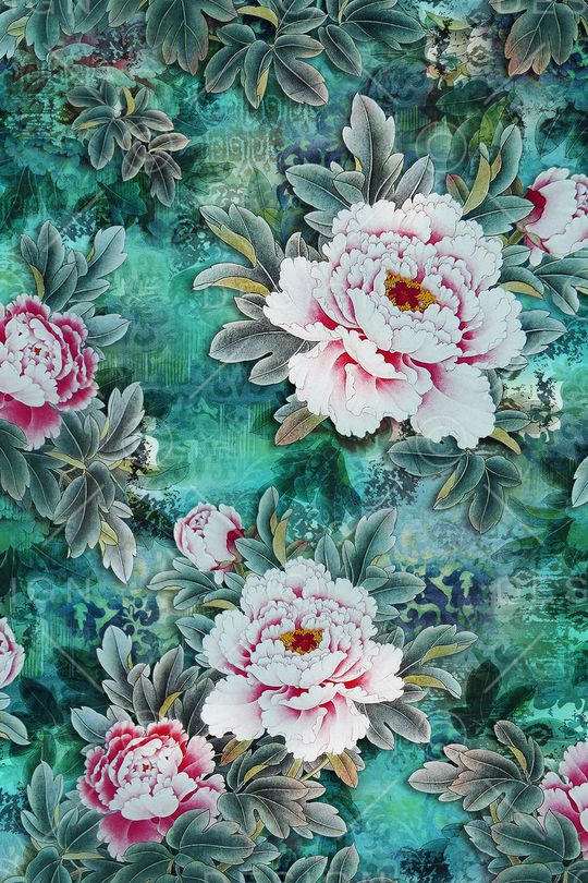 花卉印花华亿平台图片