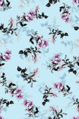 花卉印花华亿平台图片