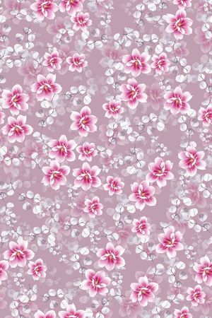 花卉印花华亿平台图片