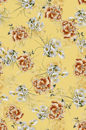 花卉印花华亿平台图片