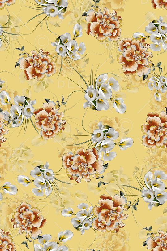 花卉印花华亿平台图片