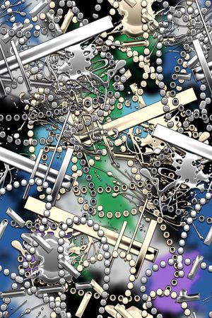 抽象男装印花华亿平台图片