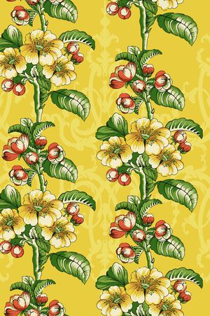 彩底花卉印花华亿平台图片