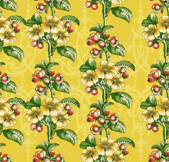 彩底花卉印花华亿平台图片