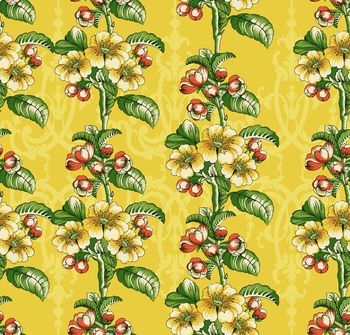 彩底花卉印花华亿平台图片