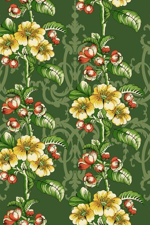 彩底花卉印花华亿平台图片