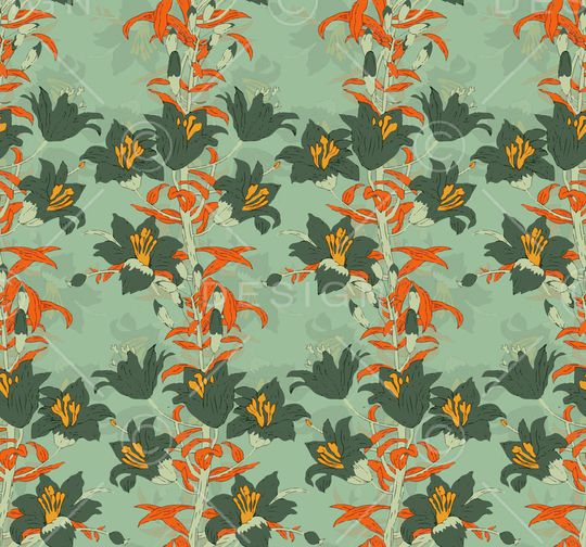 绿植树叶印花华亿平台图片