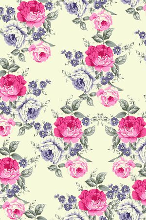 民族花卉印花华亿平台图片