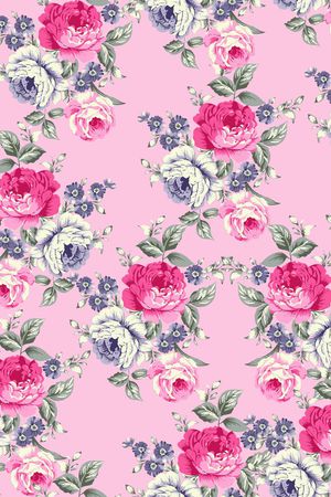 民族花卉印花华亿平台图片