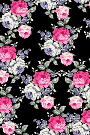 民族花卉印花华亿平台图片