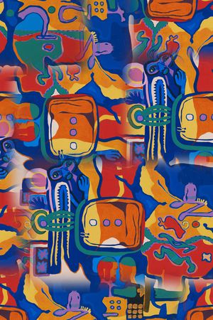 几何印花华亿平台图片