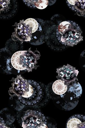 青花瓷印花华亿平台图片