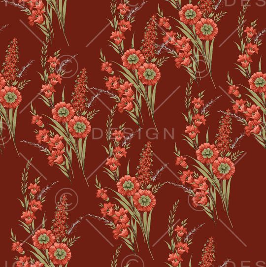 彩底花卉印花华亿平台图片