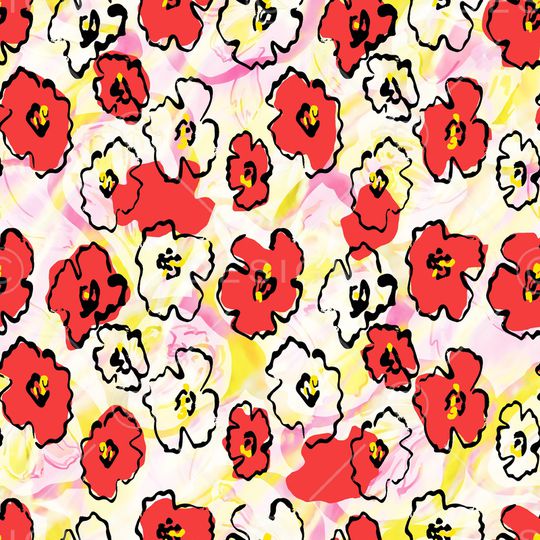 绿植树叶印花华亿平台图片