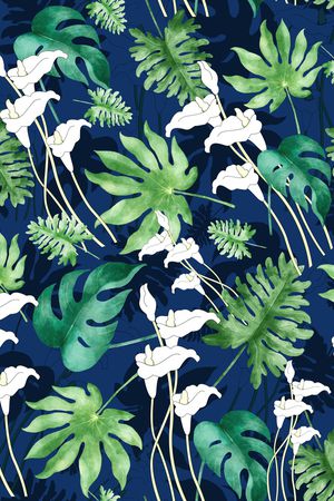 绿植树叶印花华亿平台图片