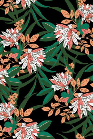 彩底花卉印花华亿平台图片