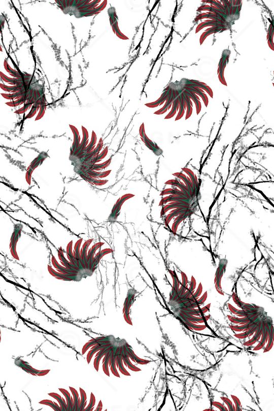 羽毛印花华亿平台图片